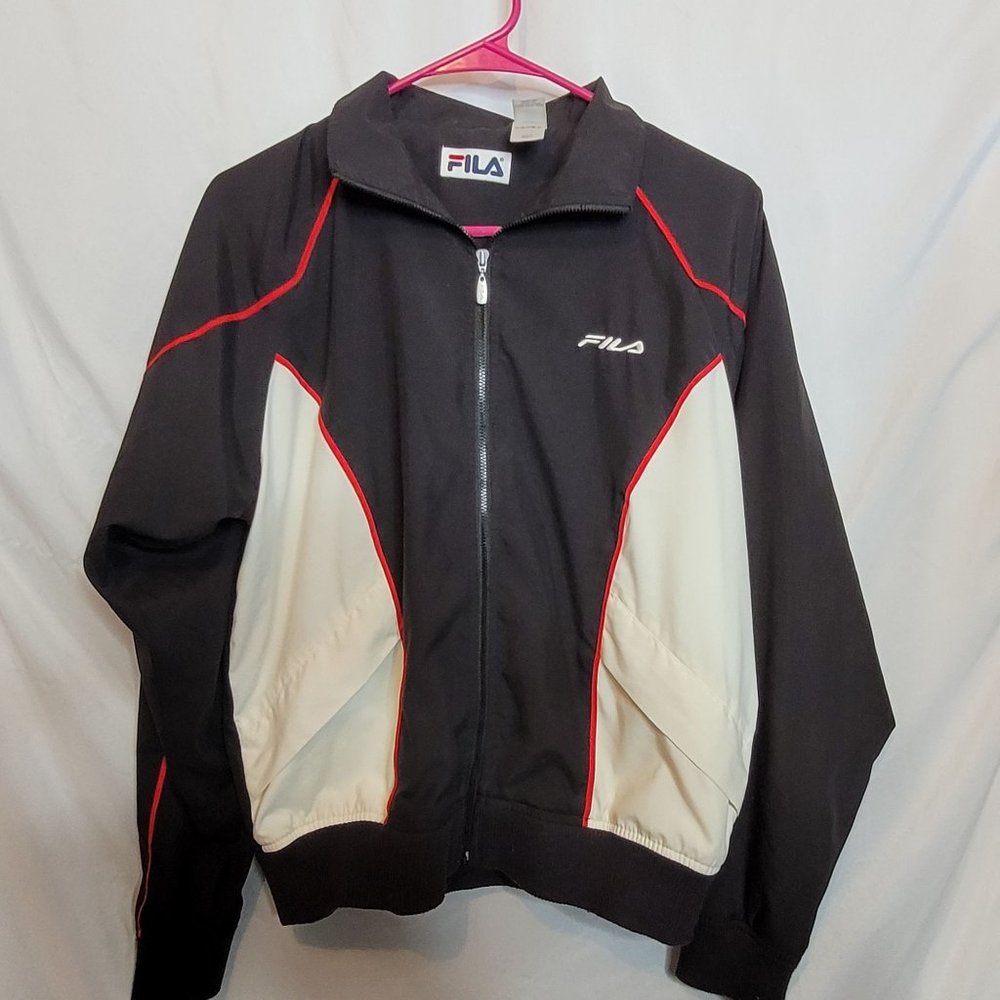 Vintage 90s Fila Track Jacket Windbreaker Zip Up Size Small Hong Kong